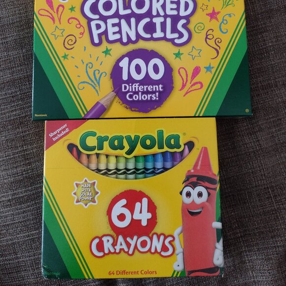 New Crayola 100 Colored Pencils and 64 Crayons - Picture 3 of 9